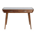**Moderne houten bureau met lade en minimalistisch ontwerp**